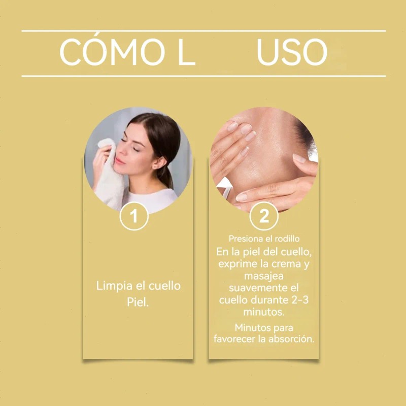 Crema Reafirmante Para El Cuello Con Rulos, Hidratante