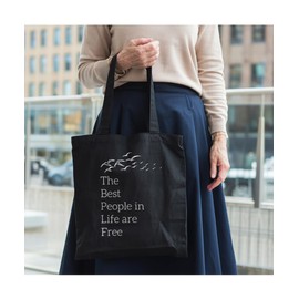 Hippowarehouse The best people in life are free Tote Shopping Gym Beach Bag 42cm x38cm,10 litres