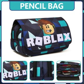 PIIMNT Roblx Pencil Case, Roblx Students Large Pencil Case Roblx Anime Pencil Case Large Capacity for Girls Boys Kids School Students Gift, l, Suitcase set