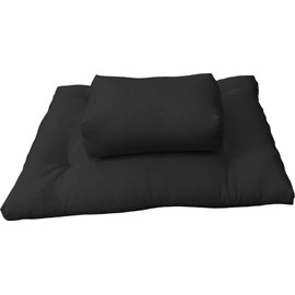 Danfuton Zafu Zabuton Meditation Yoga Cotton Cushions, Sitting Kneeling Mats Black