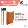 IDL Packaging 8" Flexi-Hex™ Honeycomb Packing Paper Sleeves, S, Brown,