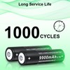 PAOWANG 18650 Rechargeable Battery 3.7V Lithium Batteries 9900mAh Button Top