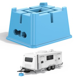 RV Trailer Jack Block for Leveling|𝐔𝐩𝐠𝐫𝐚𝐝𝐞𝐝 Leveling Tongue Blocks Travel Trailer|RV Camper Stabilizer Any Jack,Post,Foot|Supports up to 15,000lbs/Block