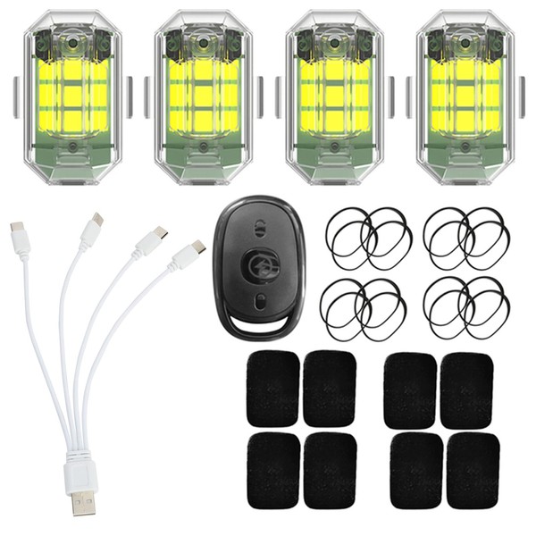 Mini Strobe Lights, USB Rechargeable 7 Colors LED Road Flares