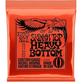 Ernie Ball P02215 Skinny Top Heavy Bottom Nickel Wound Electric Guitar Strings, 10-52 (2 Pack)