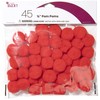 Cousin DIY Red 3/4 inch Poms, 45 Pack