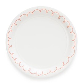 Sugar Paper Large Paper Plates, Pack of 8 Paper Plates, 9 inches (Pale Pink)