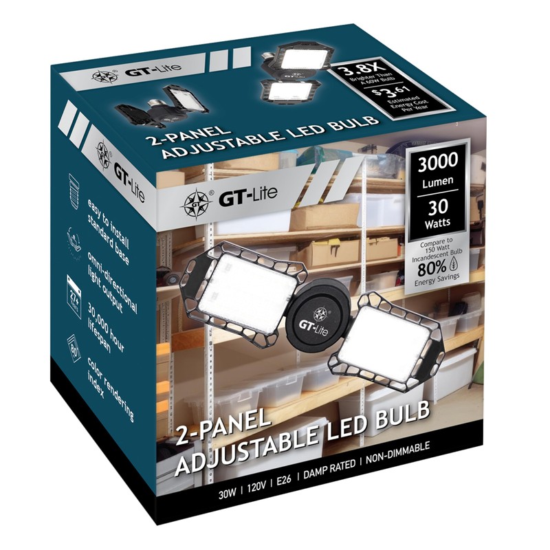 3000 Lumens LED Garage Light, 300-Watt Equivalent, 5000K Daylight, E26