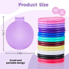 Thyle 300 Pcs Compact Mirror Bulk, Pocket Mini Folding Round Makeup Mirror for Purse Small Portable Travel Cosmetic Women Gifts Daily Use Party Favors, 10 Colors