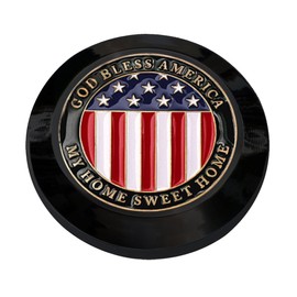 MotorDog69 American Flag Milwaukee Eight Black Timing Cover Coin Mount Set