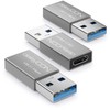 deleyCON USB C to USB Adapter [Pack of 3] C