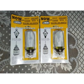 Alca Lot Of 2 NEW Alca Series 125 Electric Gas Mantle Gaslight #30 Long Life Bulbs