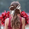 DEEKA 8 PCS Football Cheer Bows with Glitter Laces and
