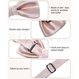 Kajeer Kids Boys Silk Bow Ties - Adjustable Pre-tied Solid Bowties for Girls Baby Toddler Birthday Wedding Party Photo