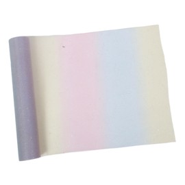 DOITOOL 1 Roll Rainbow Gradient Glitter Mesh Fabric Versatile Craft Sewing Fabric for DIY Projects Lightweight Breathable for Various Decoration Scenes Convenient Durable