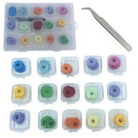 TUOREN Flute Pad Paper Shims Piccolo Flute Repair Pad Kit Include 100Pcs 19mm x 7mm, 100Pcs 17.5mm x 6mm, 100Pcs 17mm x 9mm Flute Paper Washers 1Pcs Tweezers Tool, Flute Piccolo Maintenance Tool