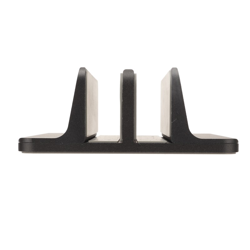 Vertical Laptop Stand Aluminum Alloy Double Dock Black Multifunctional Cooling