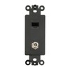 Coax and CAT6 Wall Plate Insert - Ethernet Coaxial Keystone