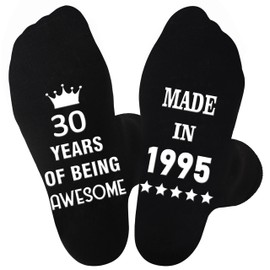 Jeasona Jeasona 30th Birthday Gifts for Men Socks 9-11 Calf-length 1995 Socks 30th Birthday Gifts for Men Funny 30th Birthday Gifts for Men Brother Son 30th Birthday Gift Ideas