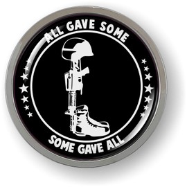 All GAVE Some Some GAVE All 3D Domed CAR Emblem Badge Sticker Chrome Metal Round Bezel