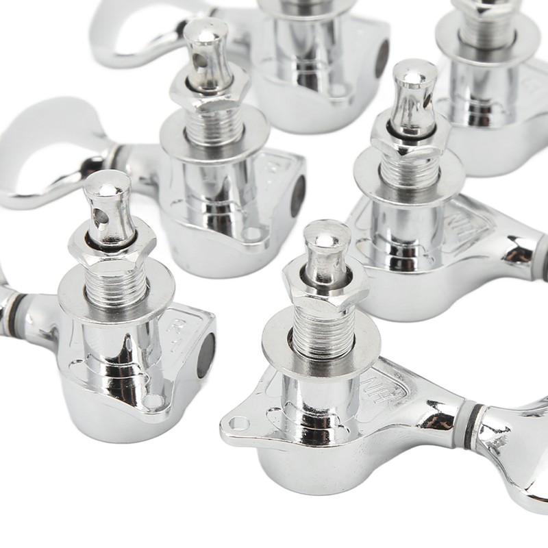 1:18 Gear Ratio Guitar Tuners Knob Enclosed Robust Silver Electric