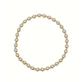 Anela 14kt Gold Filled Beaded Bracelet | Tarnish-Free | Alternating 4mm & 2mm Beads | Stylish Everyday Jewelry (6.0")