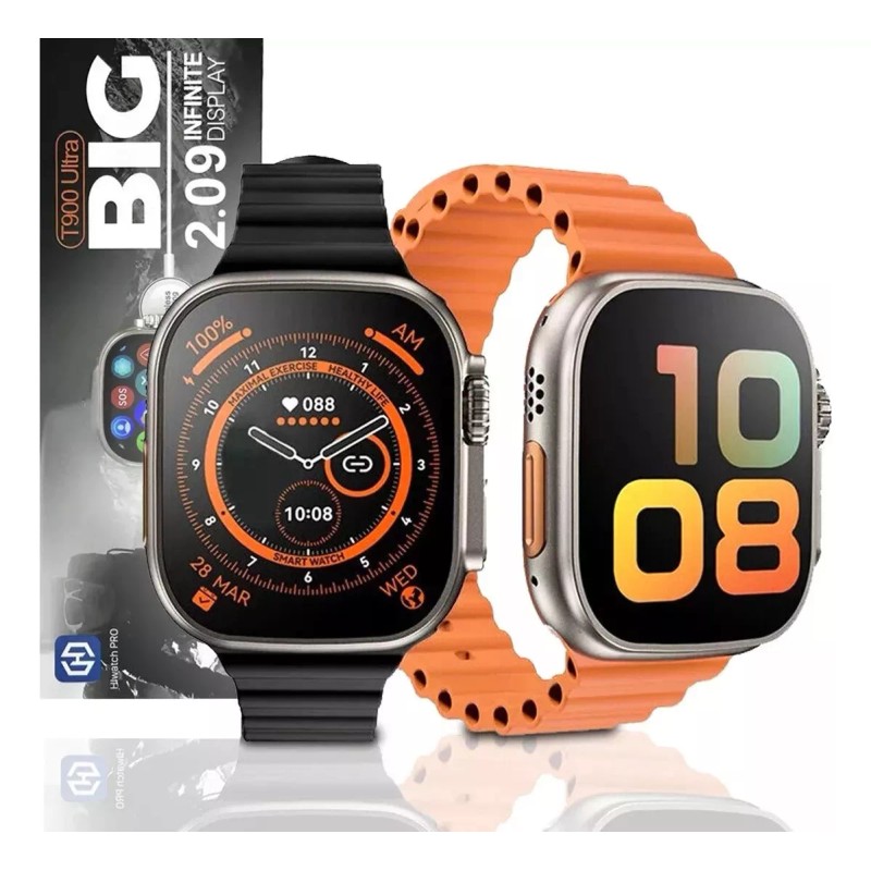 Gomia Smartwatch Reloj Deportivo T900 Ultra Carga Inalámbrica 49mm Caja