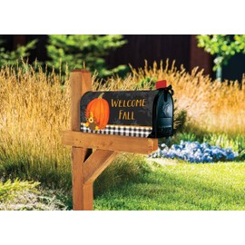 Studio M MailWraps Fall Welcome, The Original Magnetic Decorative Mailbox Cover, Made in USA, Superior Weather Durability, Standard Size fits 6.5W x 19L Inch Mailbox