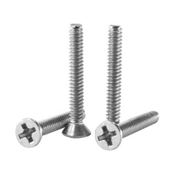 AUXBC 30 PCS #6-32 * 1" Countersunk Flat Head Machine Screws, Phillips Drive, 304 Stainless Steel, Full Thread, Coarse Thread