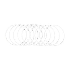 Rayher 25217102 Metal Rings, Coated, White, 15 cm Diameter, Box of 10
