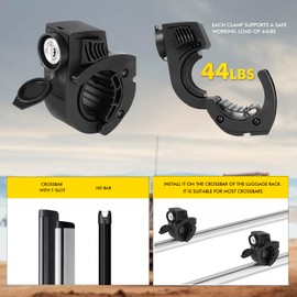 Shovel Holder Rubber Grip Mount Kit with Lock – Fits 0.79"-1.97" Tool Handles, Quick-Release for Off-Road Vehicles, Roof Racks, Molle Panels, SUVs, Trucks, UTVs, ATVs – Heavy-Duty, Anti-Theft Design