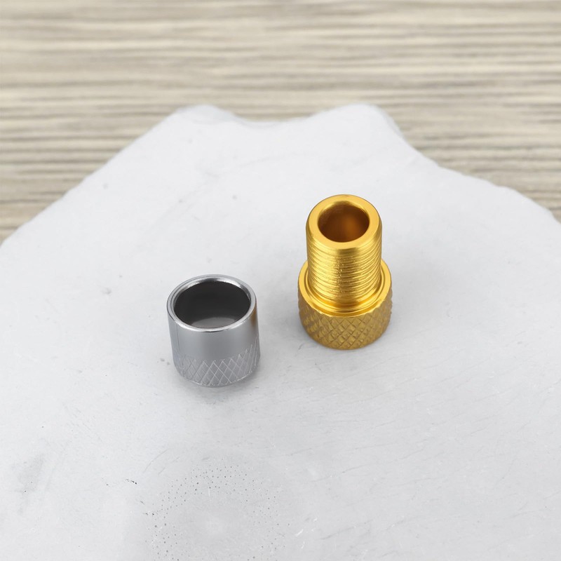 SG Store 10pcs Presta Valve Adapter with Caps, Aluminum Alloy,