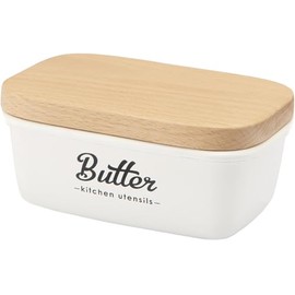 LW-221 Lilly White Enamel Butter Case, White Size: Approx. W 5.9 x D 3.9 x H 2.6 inches (15 x 10 x 6.7 cm)