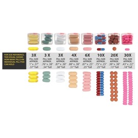 AM/PM Monthly Pill Organizer Tray with 31 Morning and Evening Daily Removable Pill Box Pods (Clear - AM/PM)