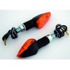 winker PEAK, black, amber,short stem, E-mark, pair