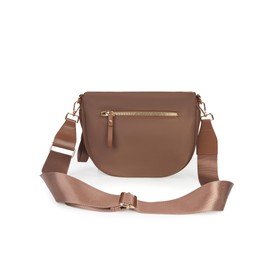 Spacious Nylon Crossbody Bag Bum Bag Handbags Wallets Purses Trendy Fanny Pack Sling Bag Backpack for Women, Brown