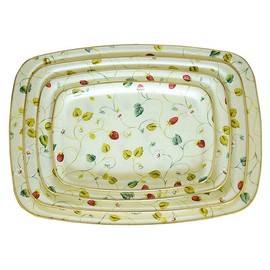 Hancell fiber tray 4P set, silver / 한셀 화이바 쟁반 4P세트, 실버