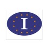 Quattroerre Stickers Oval Italy-Europe, 10 x 12 cm