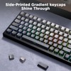 YUNZII Black Gray Gradient PBT Keycaps, 136-key Double Shot Dye