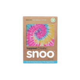 Happiest Baby SNOO Cot Fitted Sheet - 100% Organic Cotton Nursery Bedding - Fits SNOO Sleeper Crib Mattress (Tie Dye Rainbow)