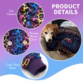 KYEESE Dog Pajamas Leopard Dog Clothes Dog Pajamas for Small Dogs Dog Surgery Recovery Suit Soft Cat Clothes Dog Body Suits After Surgery Small Dog Pajamas Dog Onesie Dog Coat Dog Costume