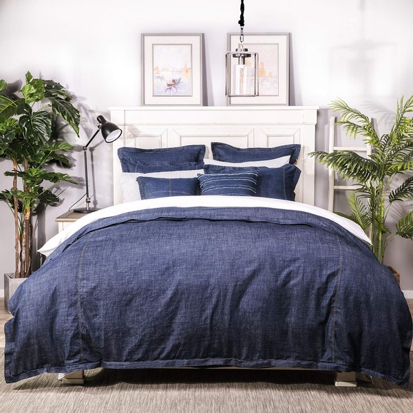 Elegant Life Home 100% Cotton Washed Pillow Case Soft Denim