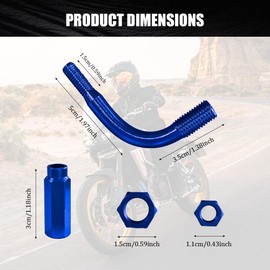 Lyxheth 90 Degree Throttle Cable Adjuster, Aluminum Alloy Motorcycle Throttle Regulator, Universal Accelerator Adjuster Accessories Fit for Most Motorcycles Dirt Bikes (Blue)