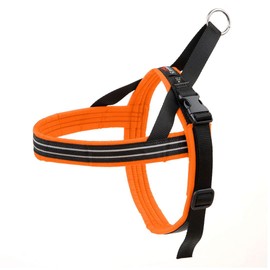 ComfortFlex Sport Harness - American Made No Pull Dog Harness Small Sized Dog - Lightweight, Padded, Reflective No Rub Harness for Walking, Running and Control - Small, Hunter Orange
