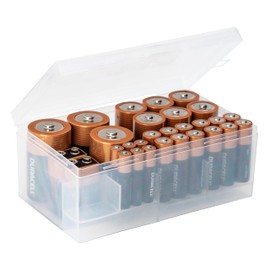 Dial Industries Battery Storage Organizer Case, 12 AAA, 12 AA, 6 C, 4 D