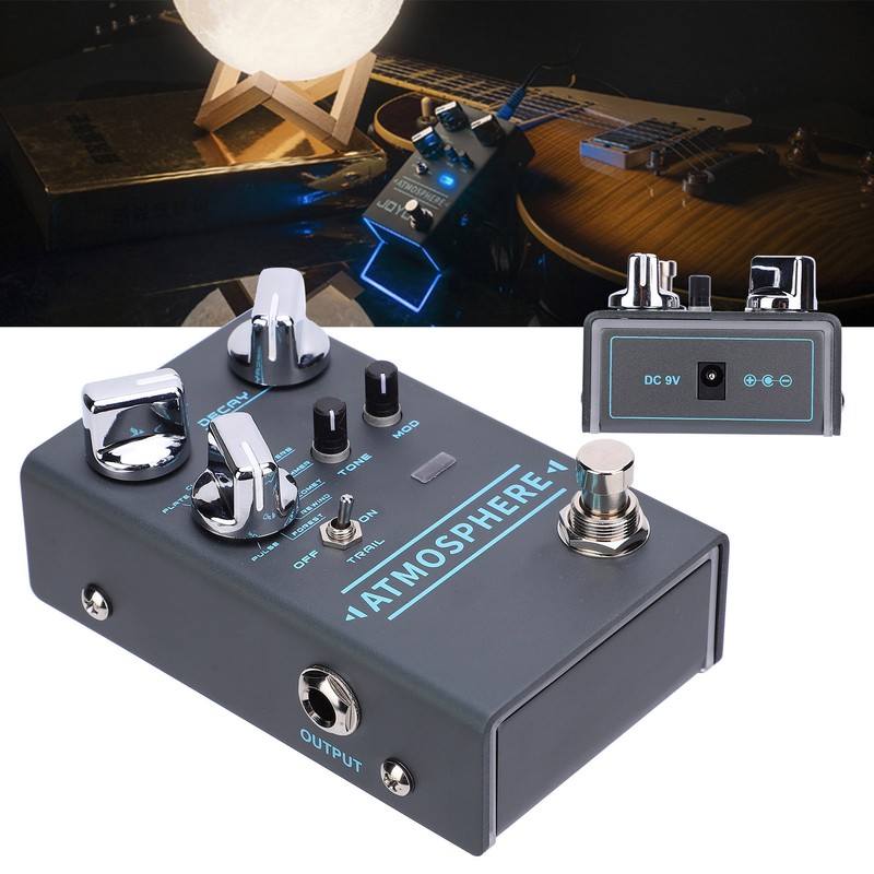 Reverb Effect Pedal Guitar 9 Digital Ambiance Bypass Musical Instrument