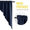 NICETOWN Blackout Kitchen Window Curtains - Thick Tailored Scalloped Valance/Swags