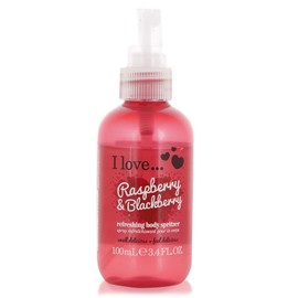I Love Raspberry & Blackberry Body Spritzer, Formulated With Natural Fruit Extracts to Keep You Cool & Fragranced, Travel-Size Essential Providing On-The-Go Refreshment, Vegan-Friendly - 100ml