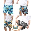 Men's 2-Pack Summer Beach Swim Trunks Jaws Shorts 2-Pack