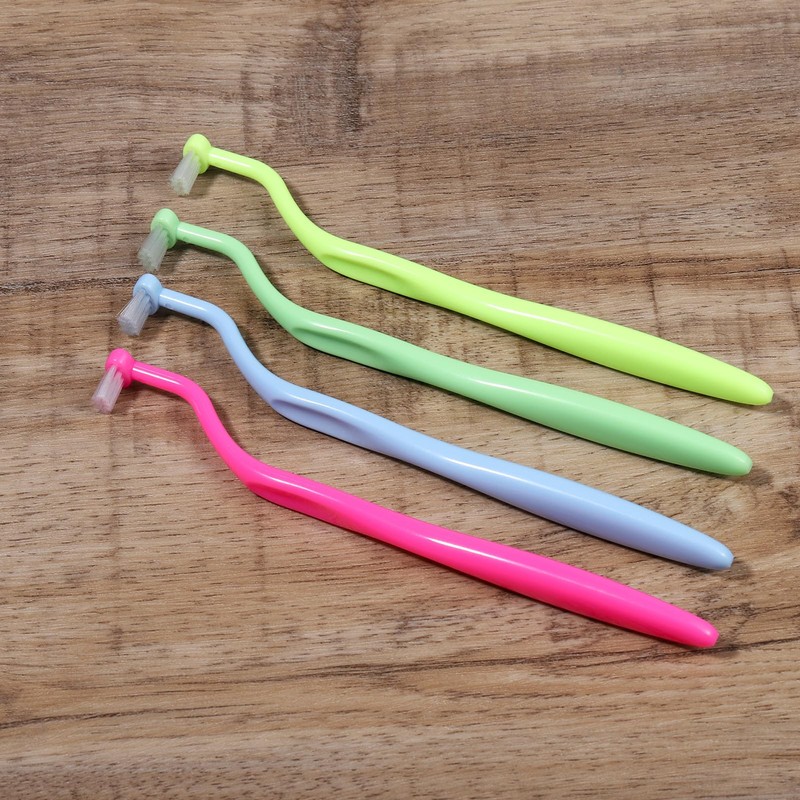 4 PCS Orthodontic Toothbrush, End Tuft Toothbrush Mini Compact Interspace
